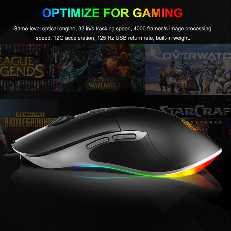 imice X6 High configuration USB Wired Gaming Mouse Computer Gamer 6400 DPI Optical Mice for Laptop PC Game Mouse